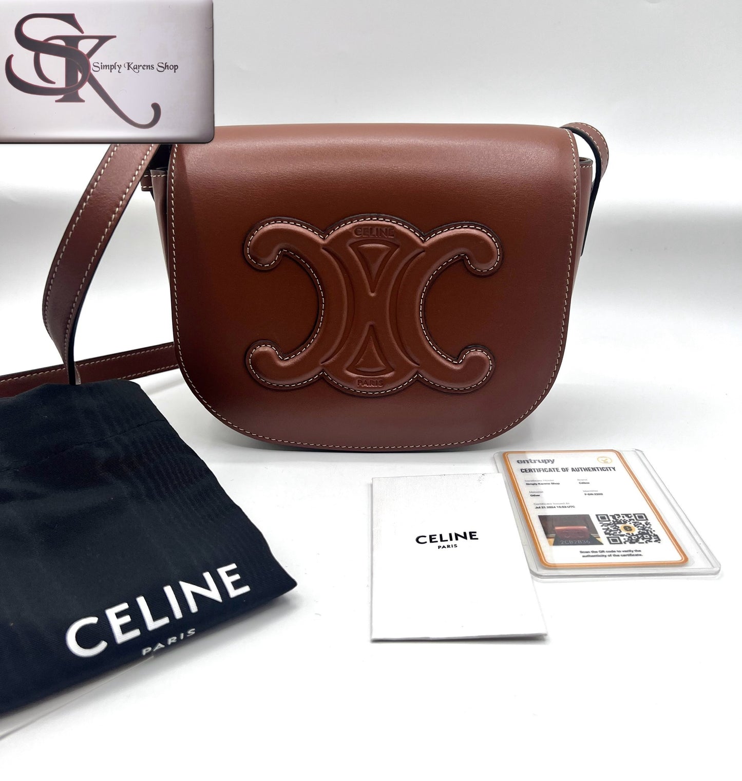 Celine Triomphe Folco Cuir Triomphe In smooth Calfskin     (🇵🇭P137,600)