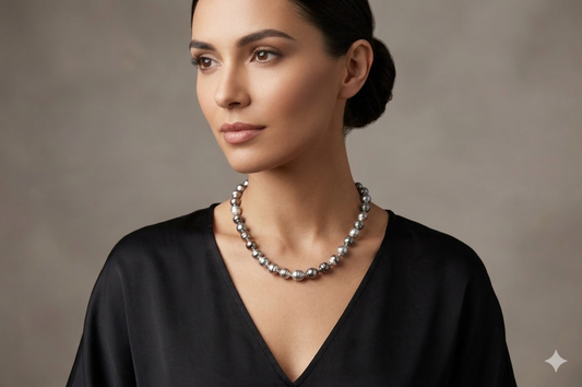 South Sea Barok Pearl Necklace Silver H.W. 42cm    (🇵🇭P12,470)