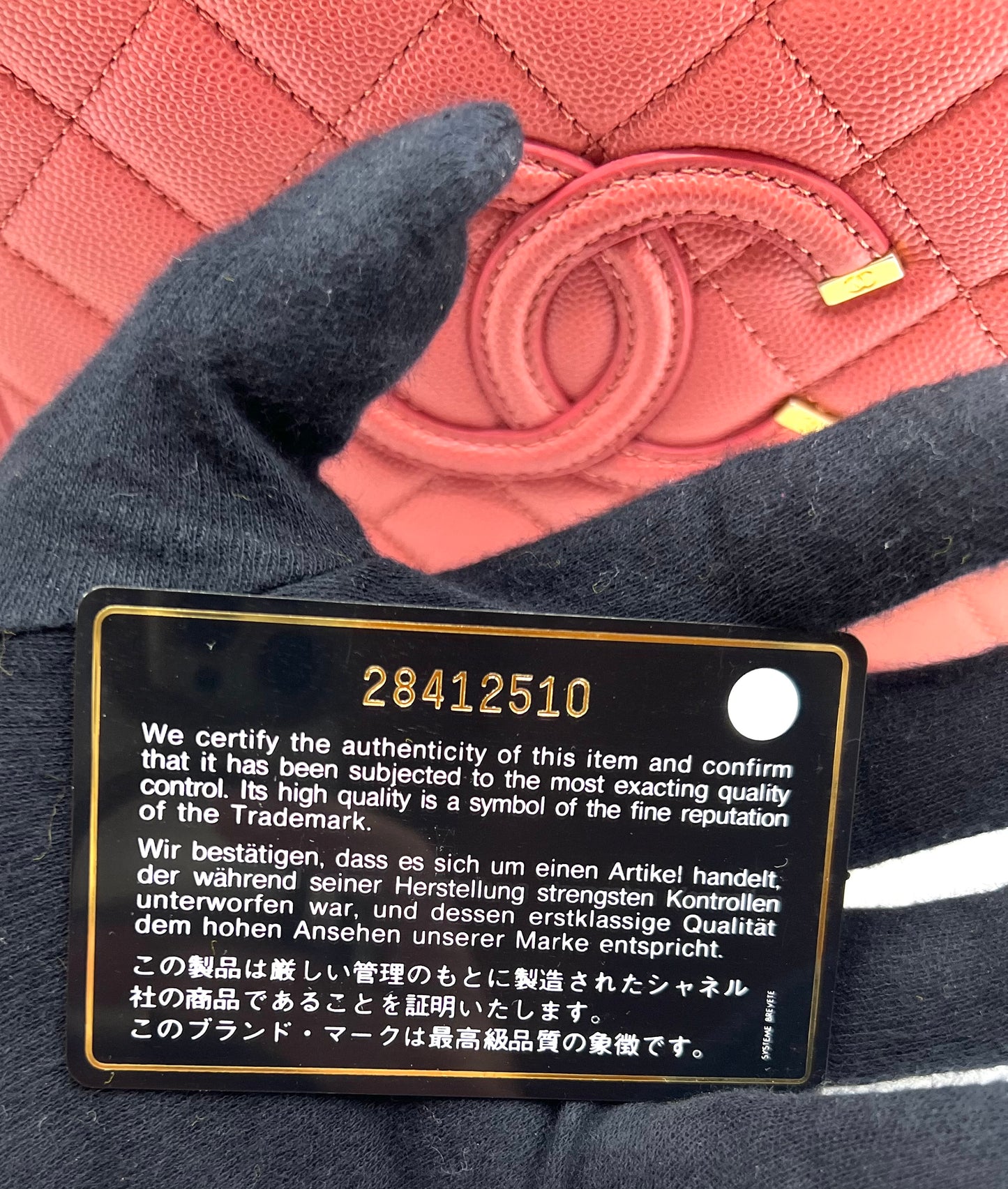 Chanel Caviar Vanity 21cm Rose Gold GHW Series 28        (🇵🇭P180,600)