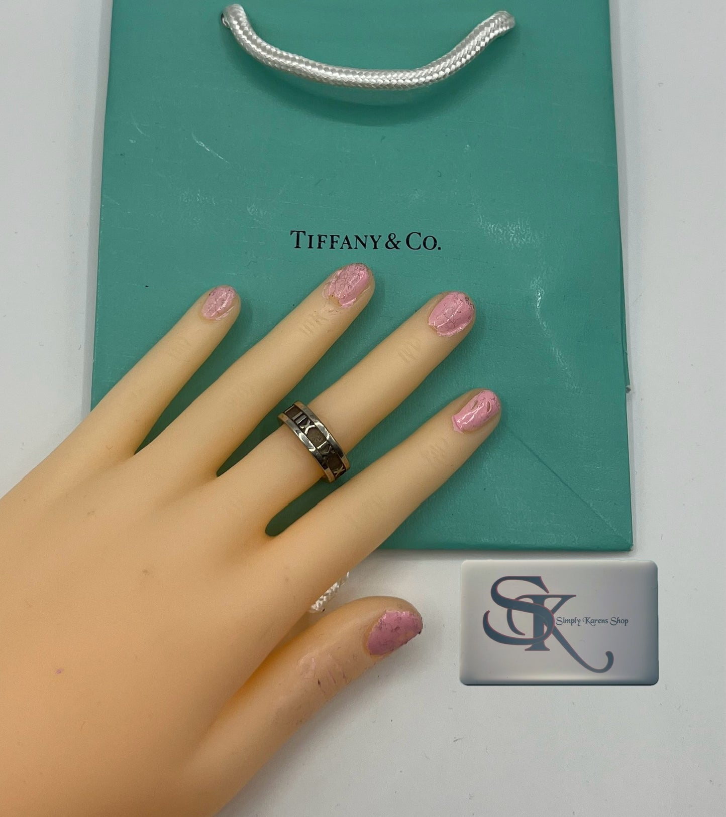 TIFFANY & CO ATLAS SILVER 925 RING SIZE 5