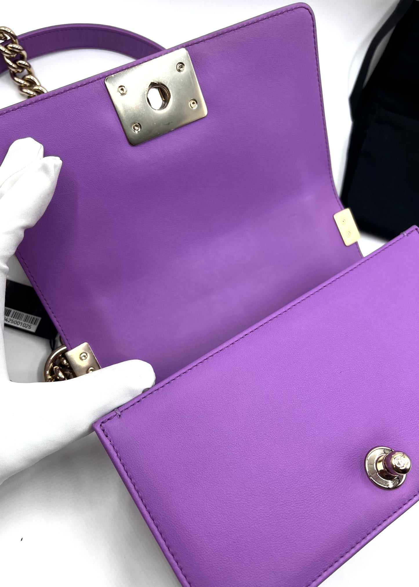 Chanel Leboy Purple Pm size Calfskin GHW Series29          (🇵🇭P197,800)