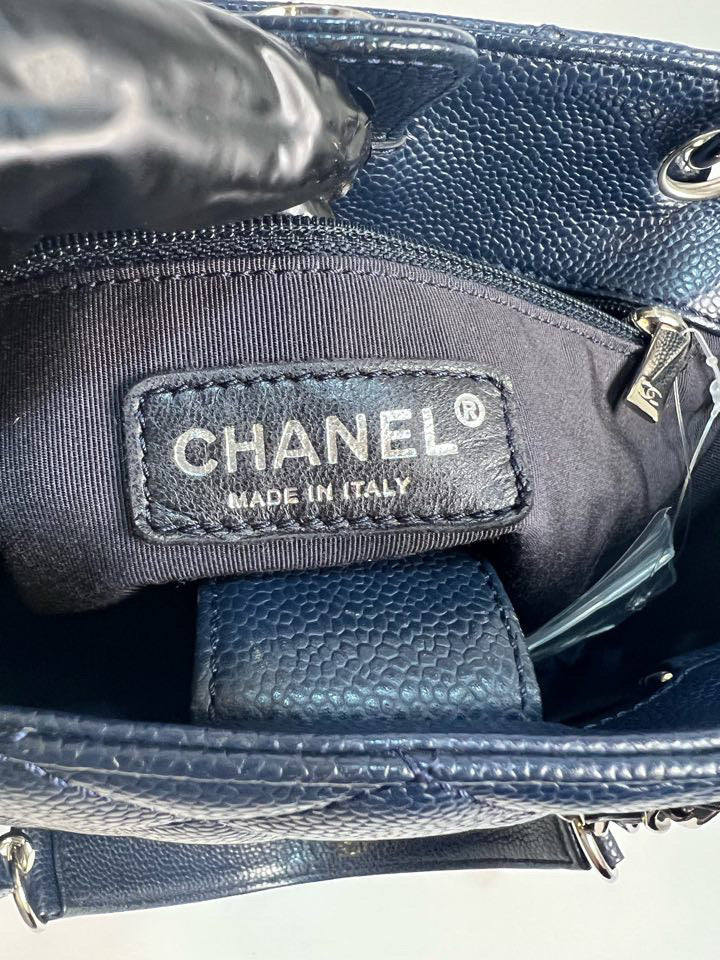 CHANEL PST PETITE TOTE DARK BLUE CAVIAR