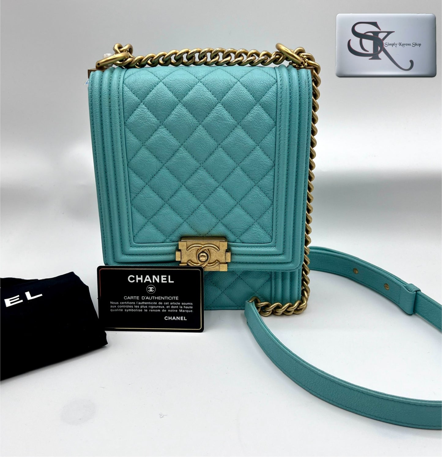 Chanel Leboy Caviar North South flap bag