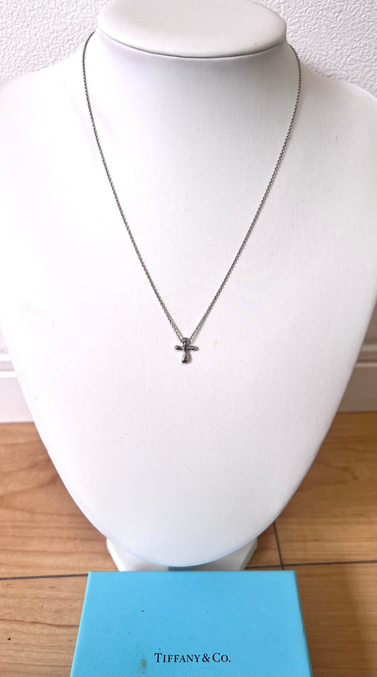 Tiffany & Co Cross pendant Necklace Sv 925 42cm          (🇵🇭P6,020)