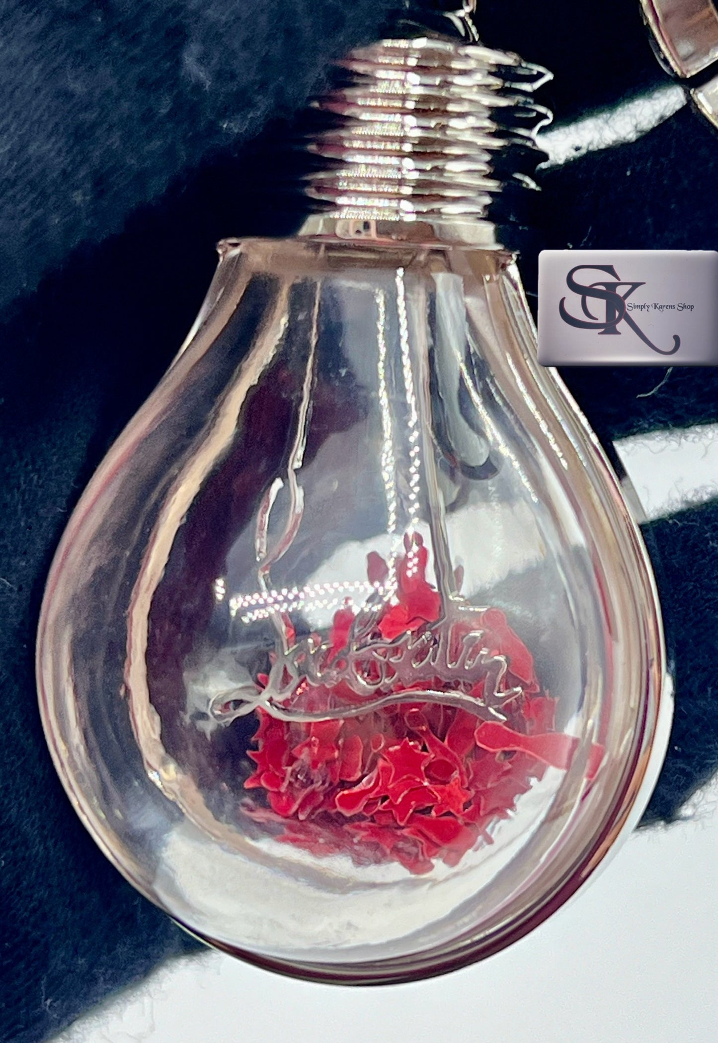 CHRISTIAN LOUBOUTIN EDISON LIGHT BULB KEY CHAIN / BAG CHARM