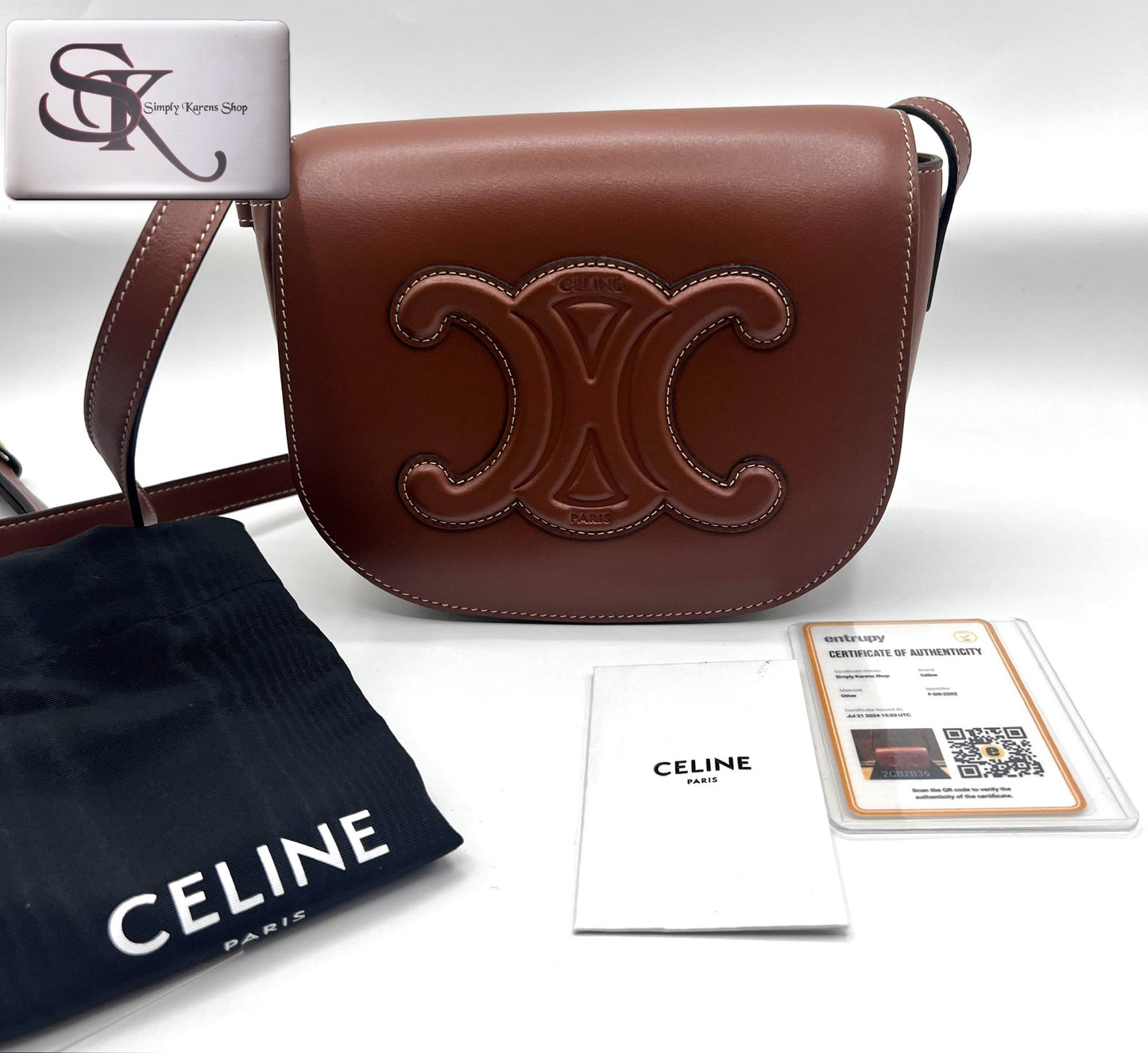 Celine Triomphe Folco Cuir Triomphe In smooth Calfskin     (🇵🇭P137,600)