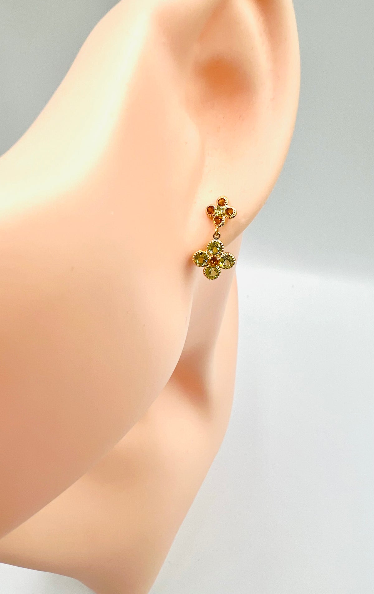 K18 Citrine/Peridot drop earings  (🇵🇭P17,160)