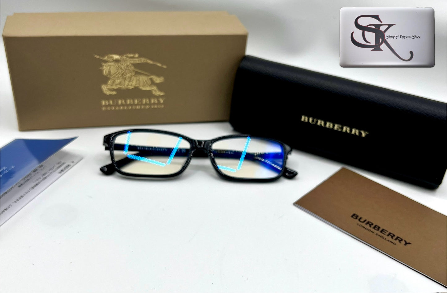 Burberry B2217 Optical Glass L Size 55-15-145