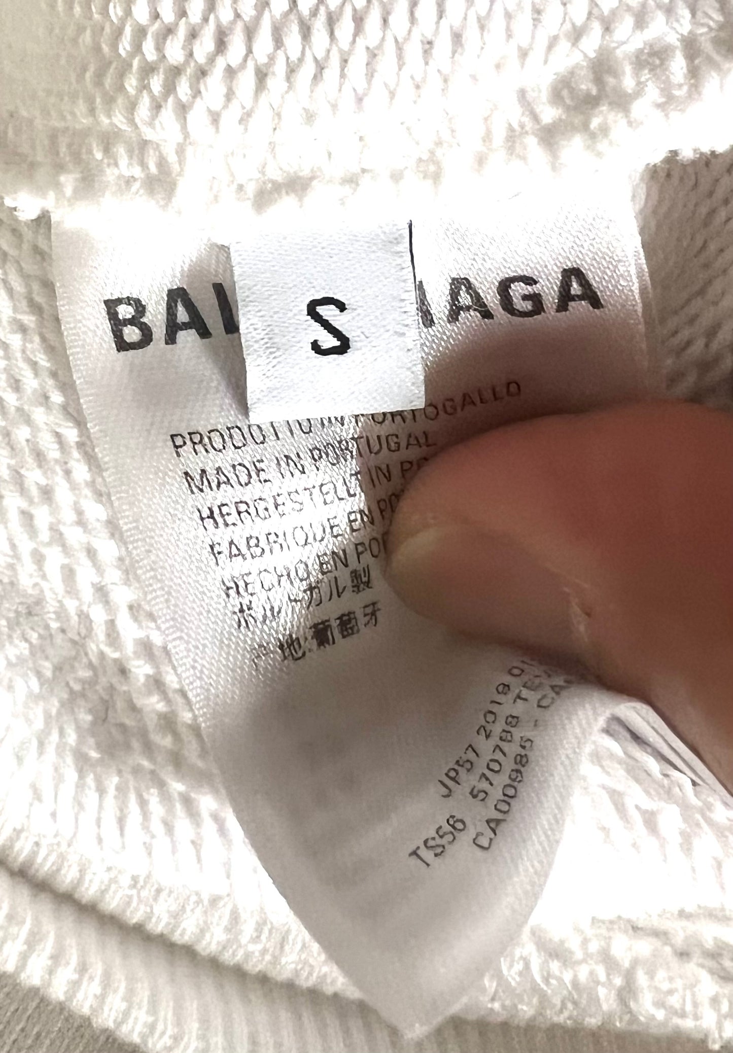 Balenciaga White Parker Jacket S Size on Tag Fits L size Ladies