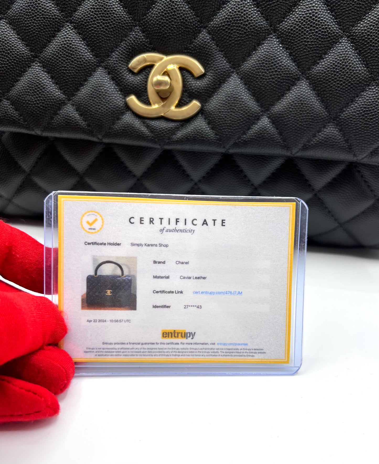 Chanel Top Handle Caviar MM size