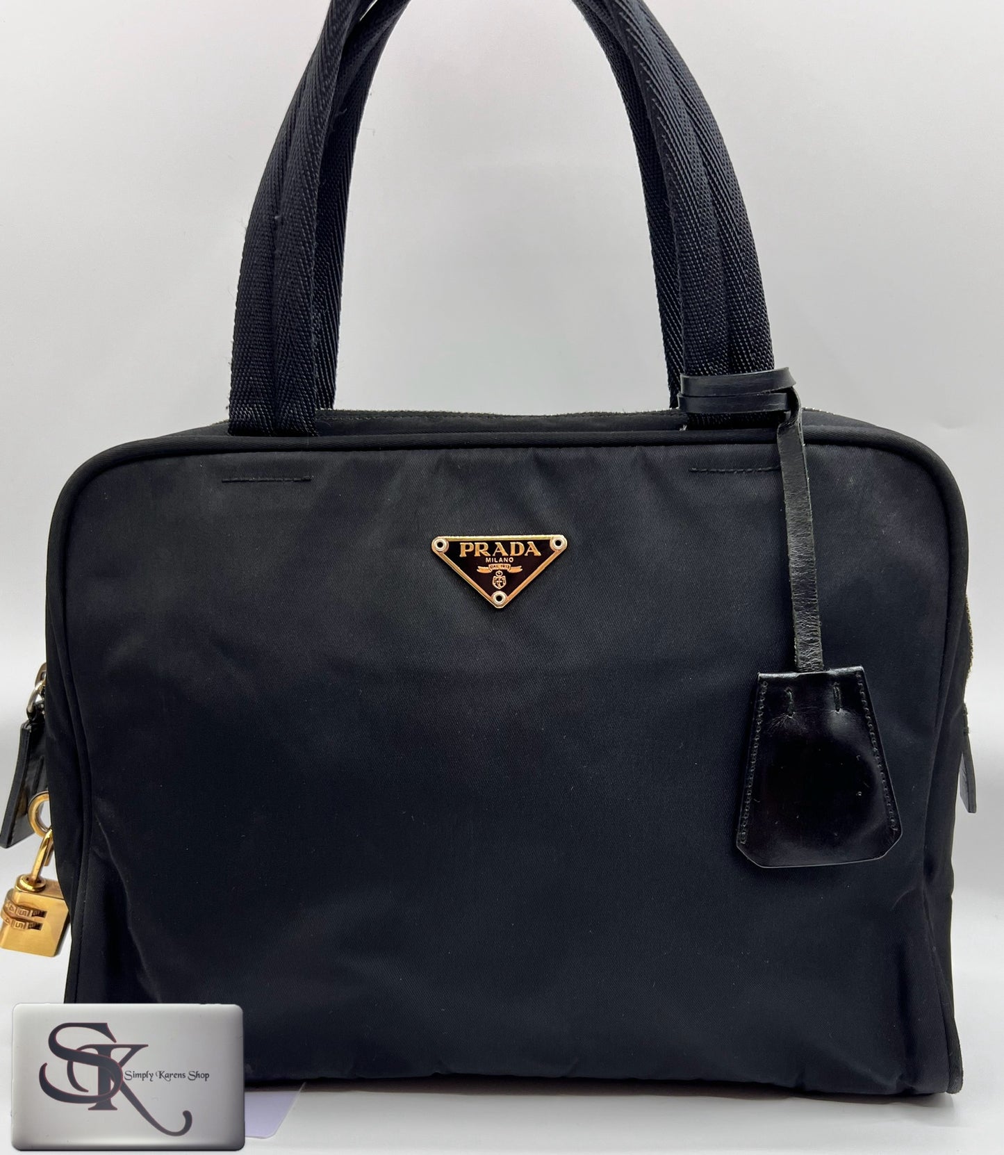 Prada Tessuto Nylon Top Handle Hand Bag