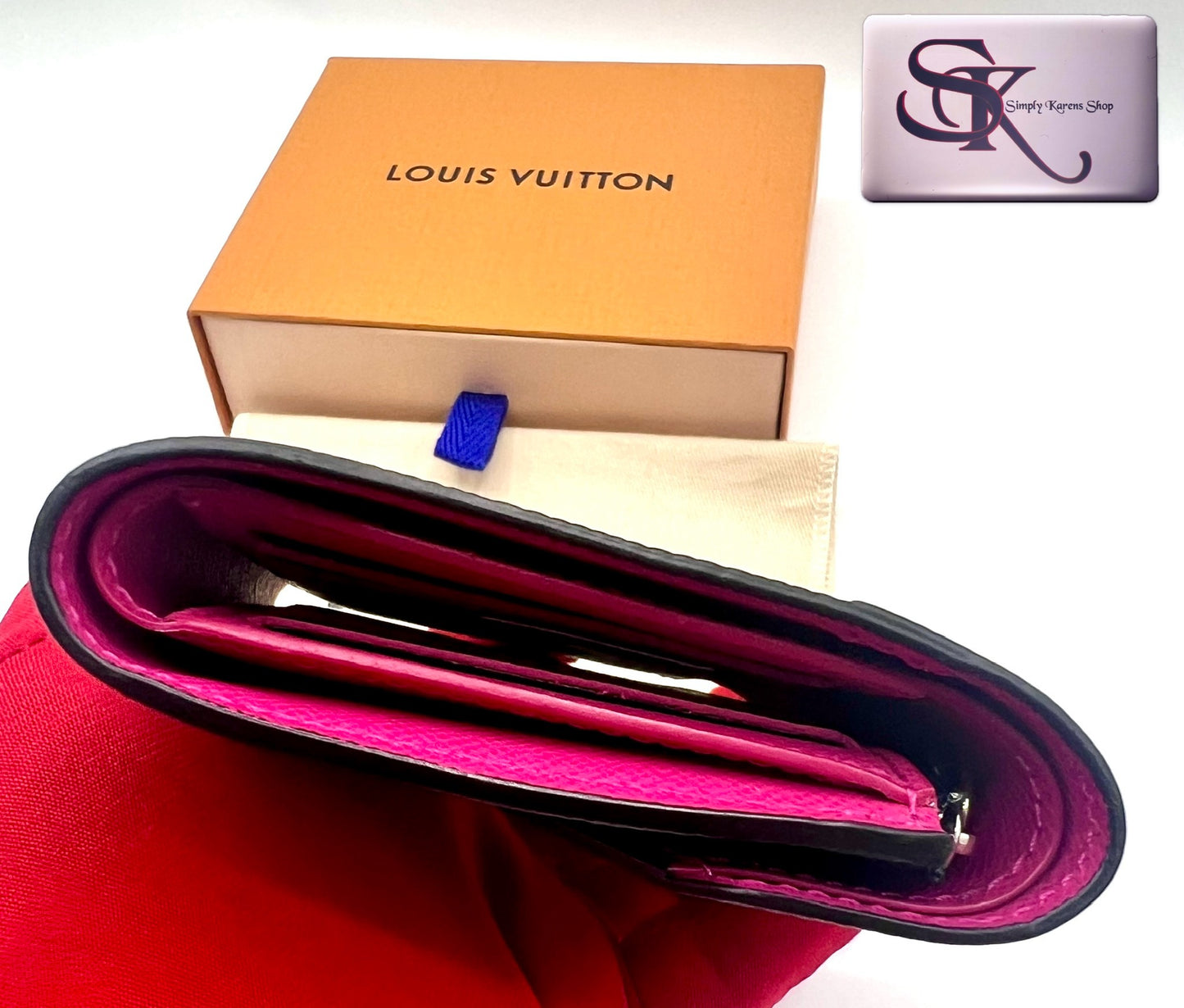 Lv epi bicolor envelope compact wallet