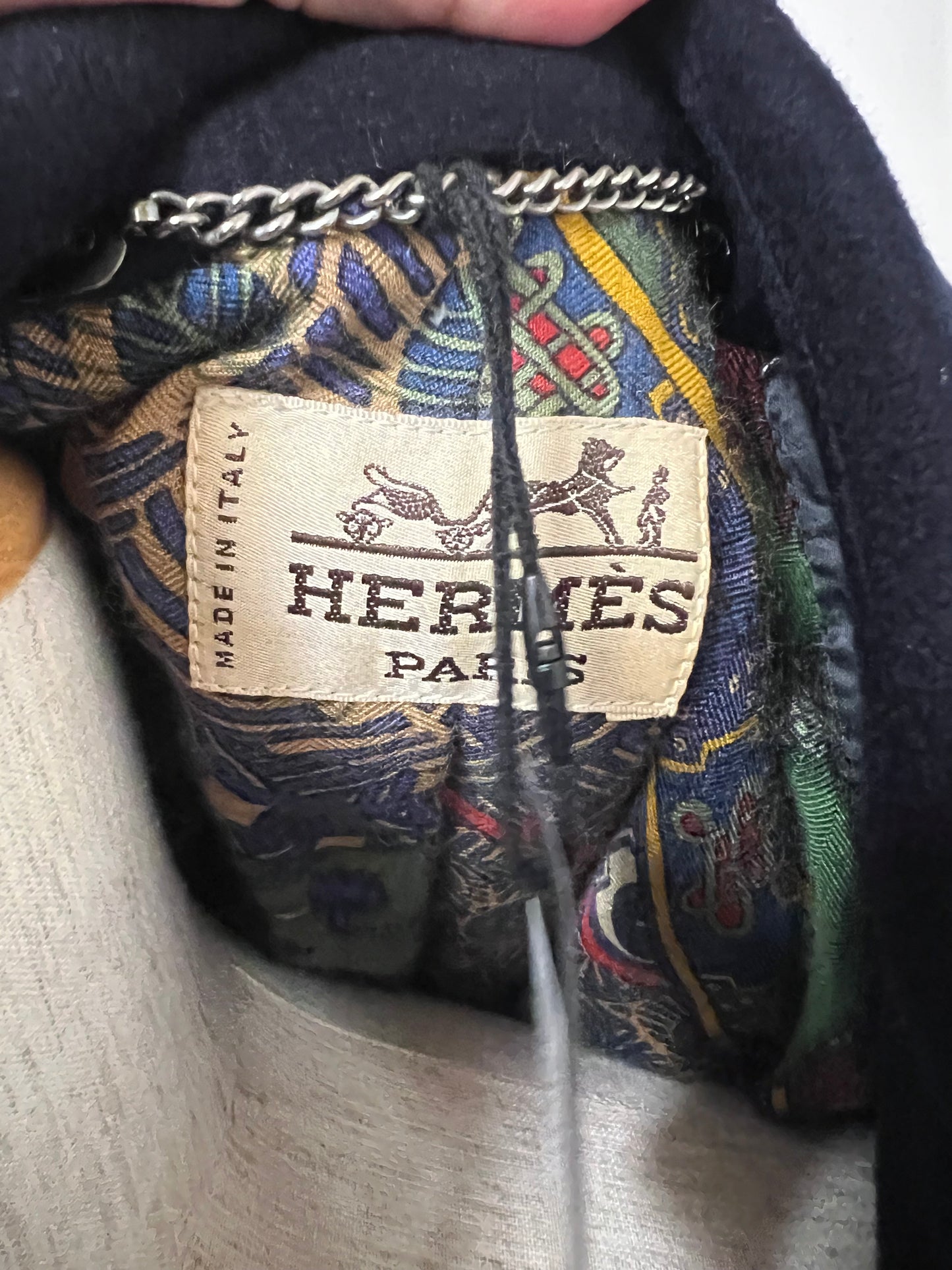 Hermes Navy Blue Long Trench Coat XL size   (🇵🇭P27,520)