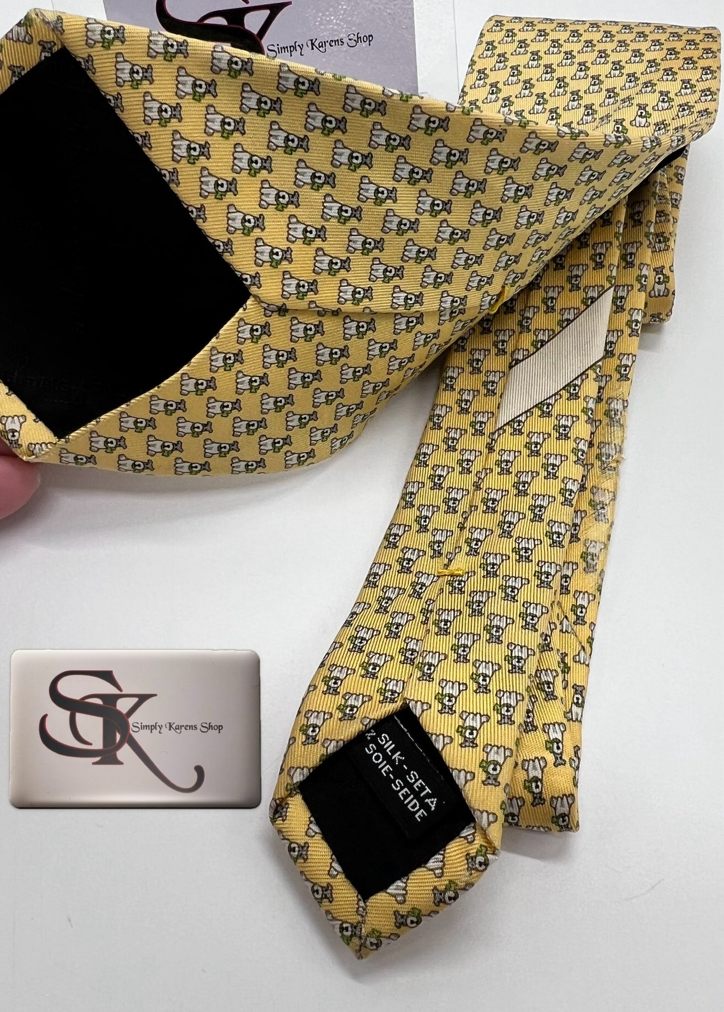 Salvatore Ferragamo Yellow necktie