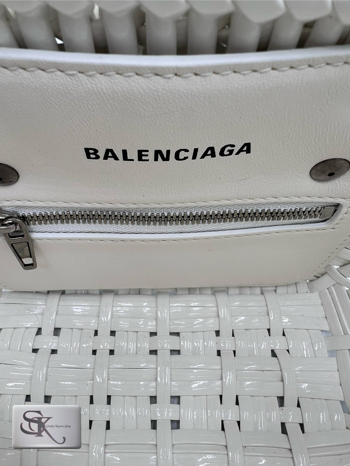 BALENCIAGA BISTRO XXSWOVEN FAUX LEATHER BASKET 2 WAY BAG   🇵🇭P39,200🇵🇭