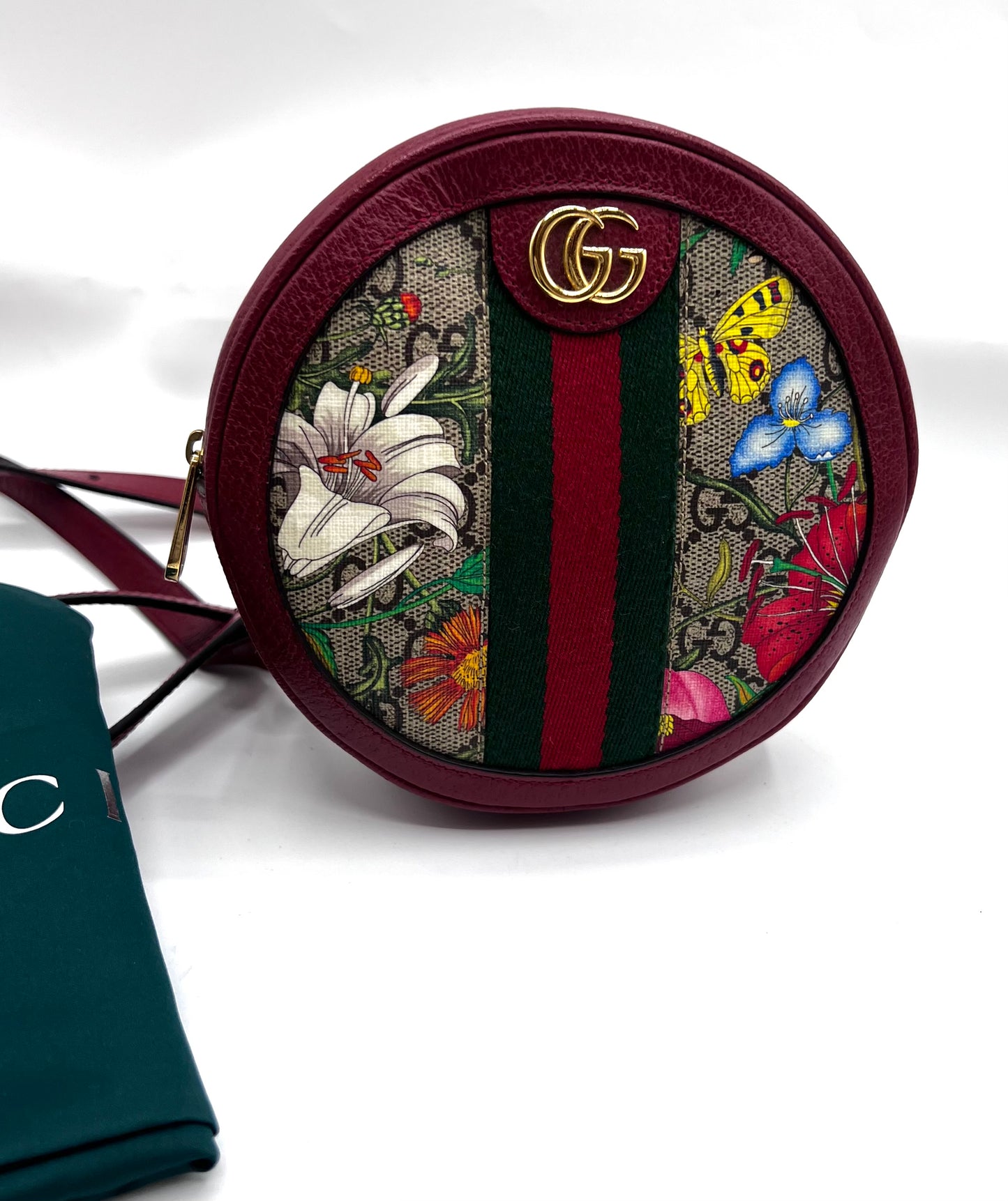 Gucci Ophidia GG Flora Mini Backpack in Red Leather and Canvas (🇵🇭P37,840)