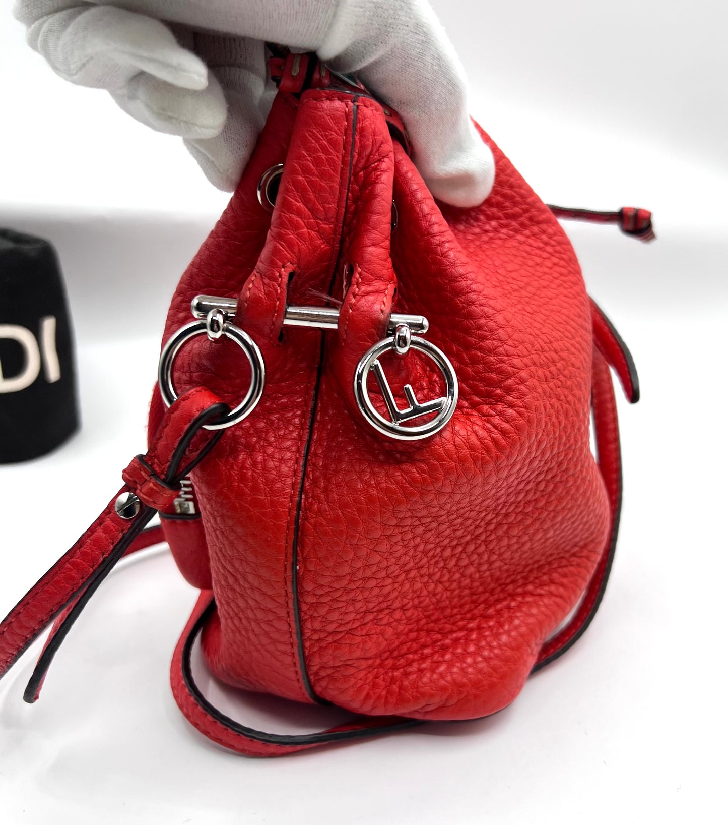 Fendi Mini Mon Tresor Bucket leather 2 way Bag