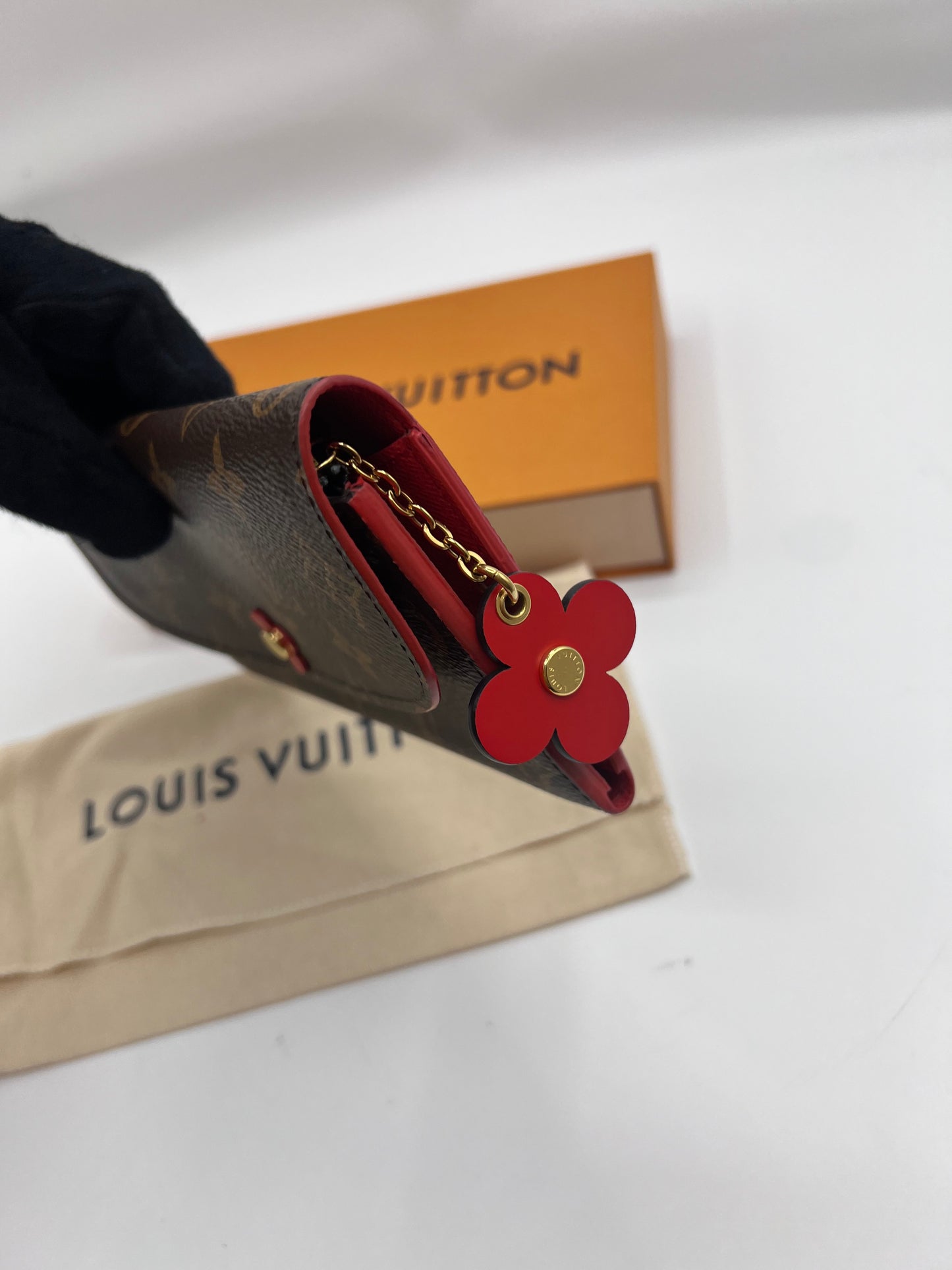 Lv Emillie Monogram Bloom Flower long wallet