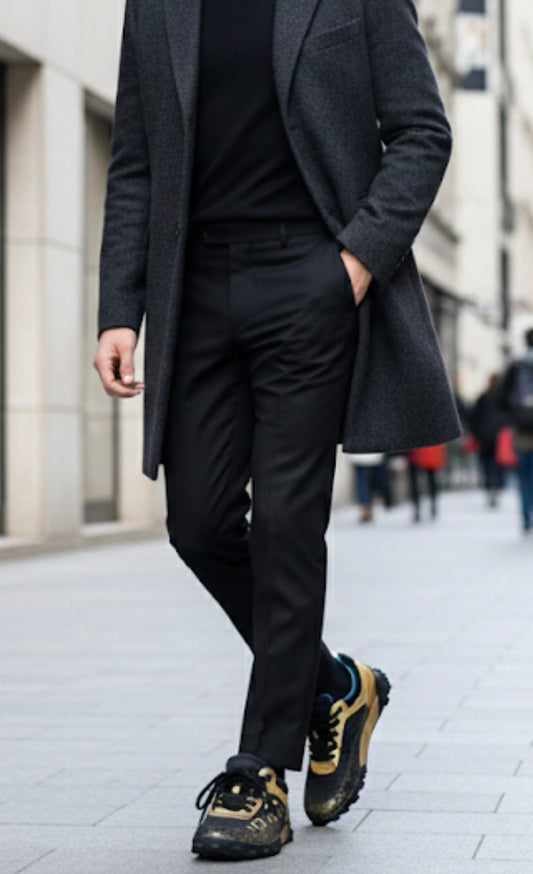 Chanel Low Top Cc Logo Black/Gold Sneakers Size39Eu /24CM (🇵🇭P18,920)