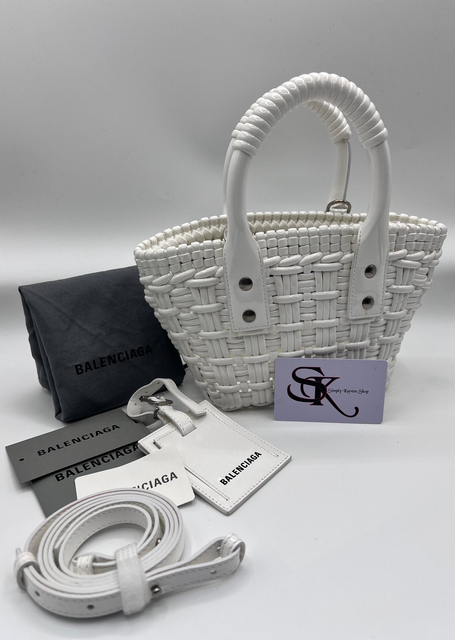 BALENCIAGA BISTRO XXSWOVEN FAUX LEATHER BASKET 2 WAY BAG   🇵🇭P39,200🇵🇭