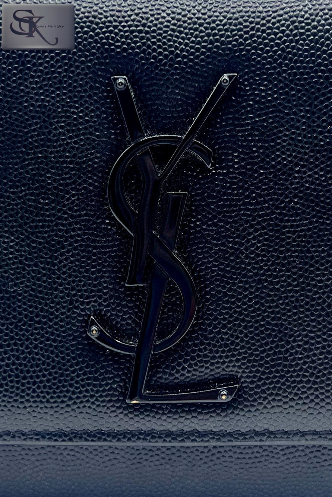 Ysl Kate Satchel So Black Grain De Poudre Pm Flap chain Bag