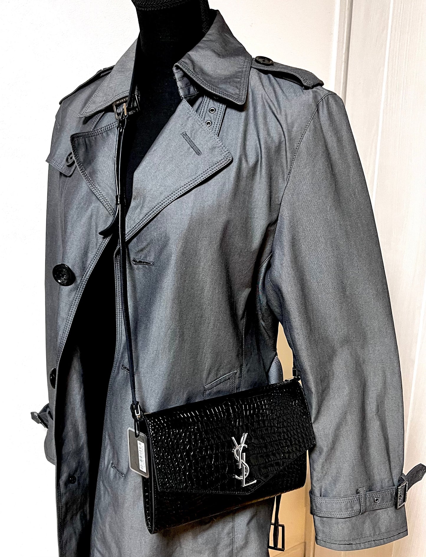 Yves Saint Laurent Black Embossed Uptown Crossbody Bag  (🇵🇭P63,640)