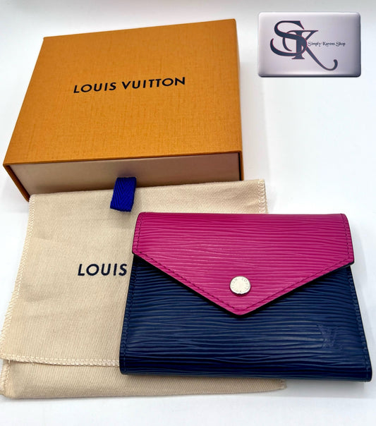 Lv epi bicolor envelope compact wallet