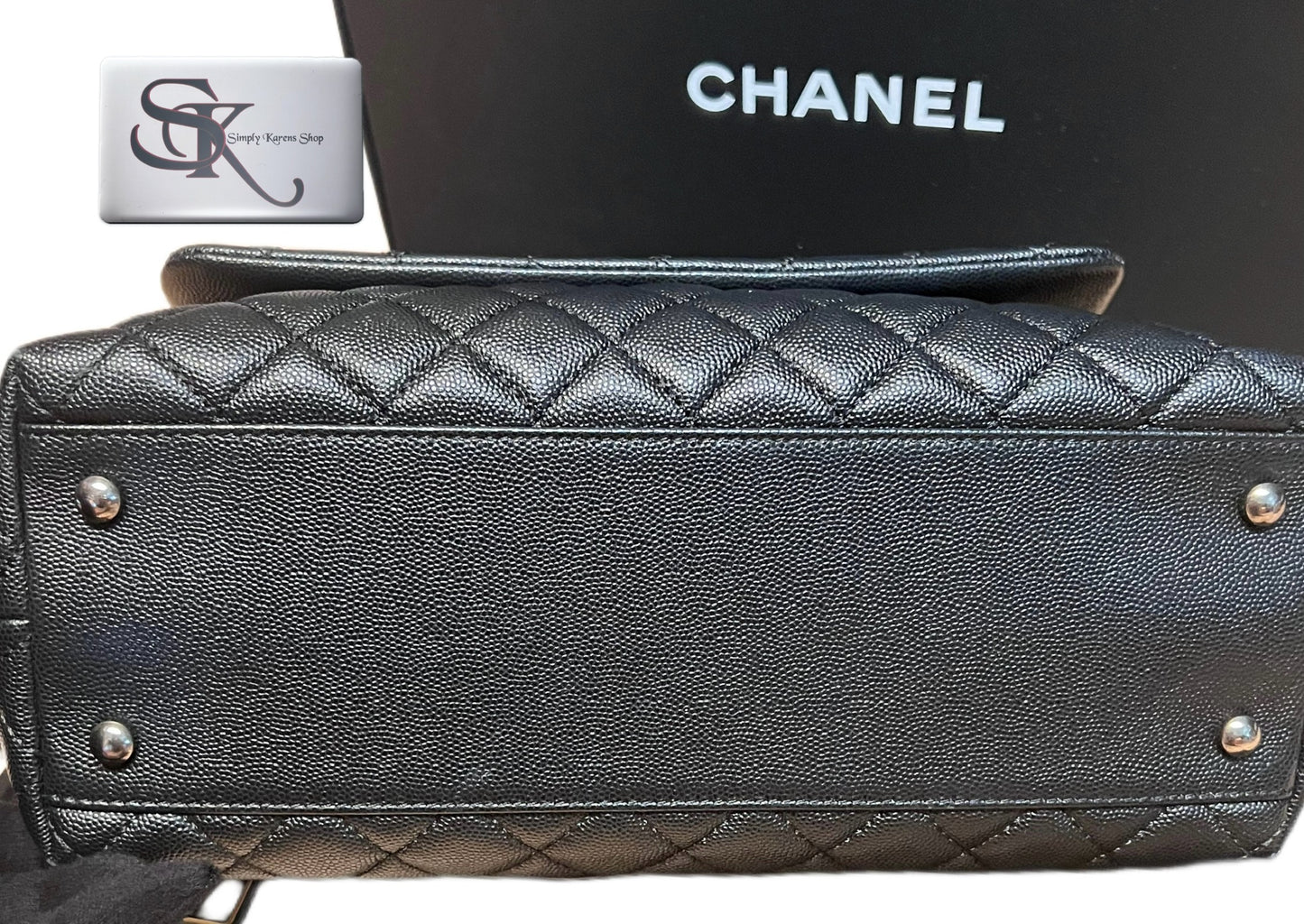 CHANEL CAVIAR TOP HANDLE MM