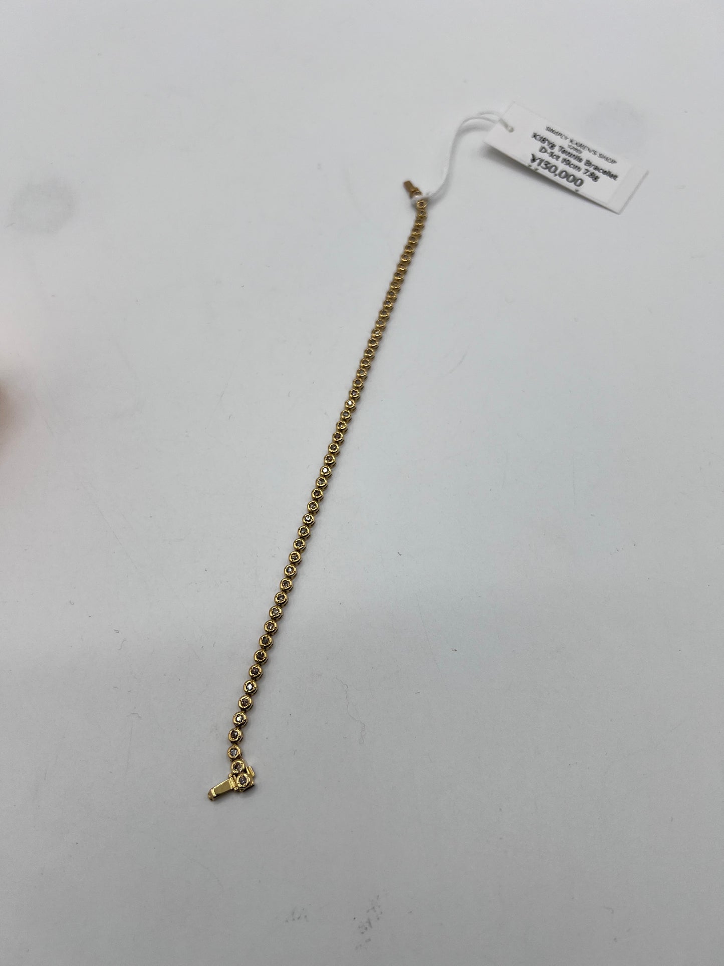 K18 Yg Tenis Bracelet  D-1ct  19cm 7.8g