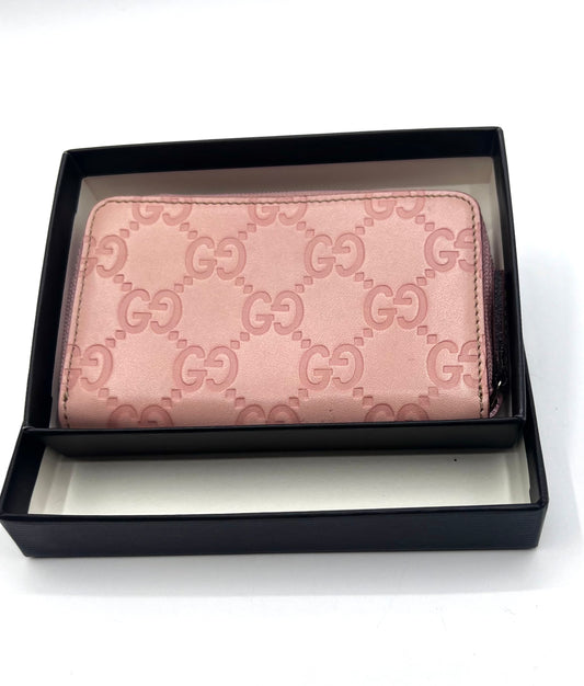 Gucci Pink Zip Around Card Case  (🇵🇭P9,890)