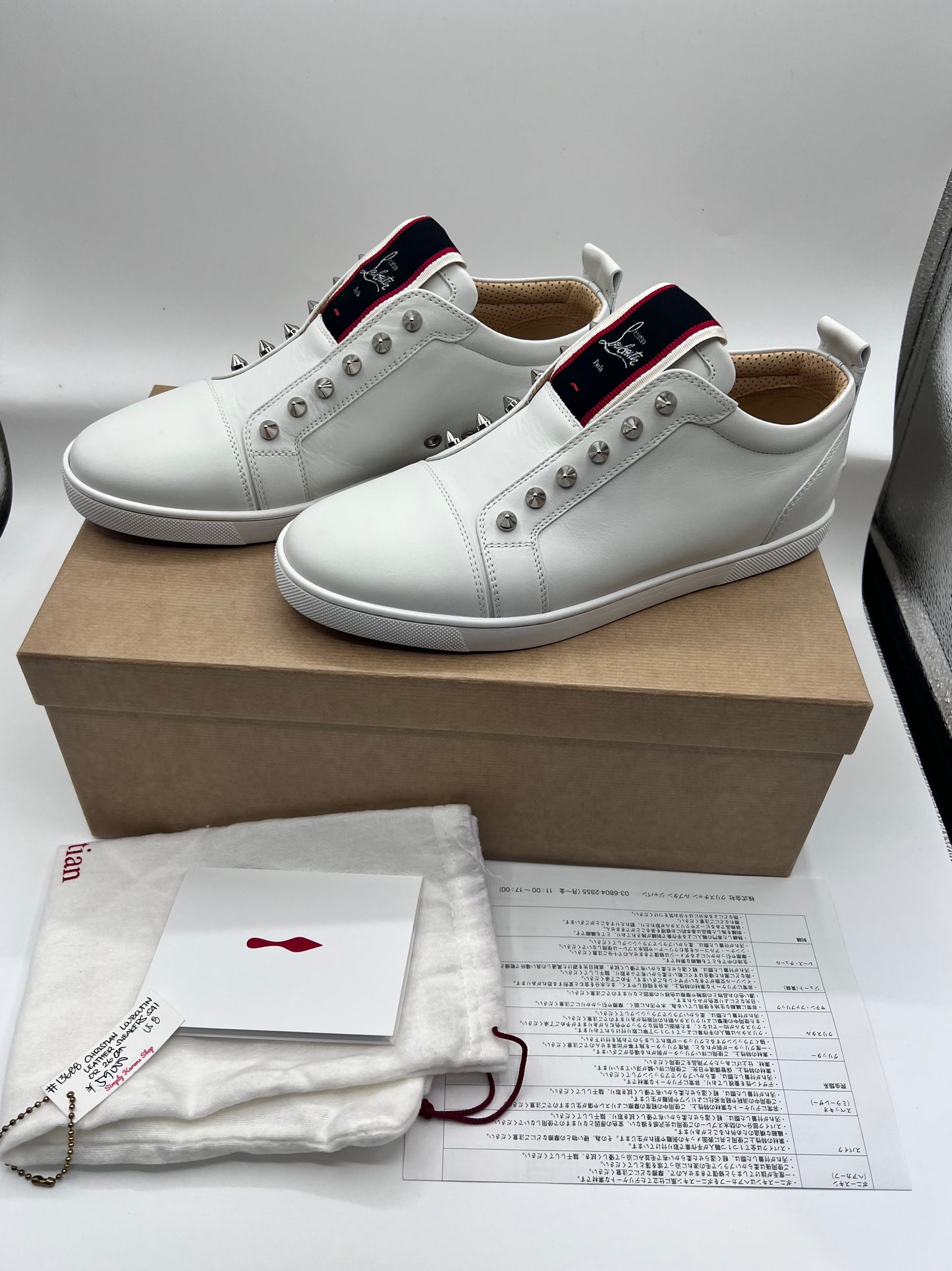 CHRISTIAN LOUBOUTIN FIQUE A VONTADE LOW TOP SNEAKERS FOR MEN SIZE 41