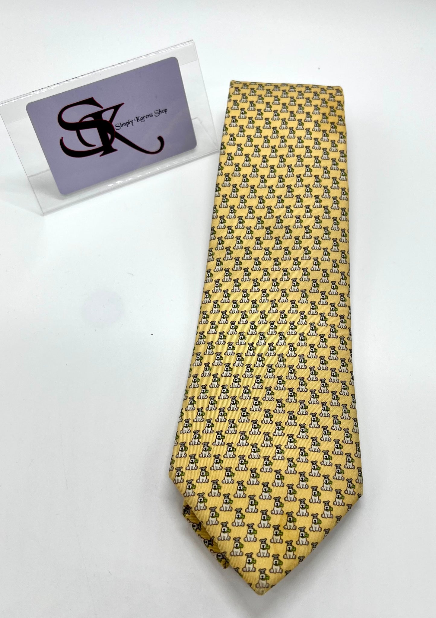 Salvatore Ferragamo Yellow necktie