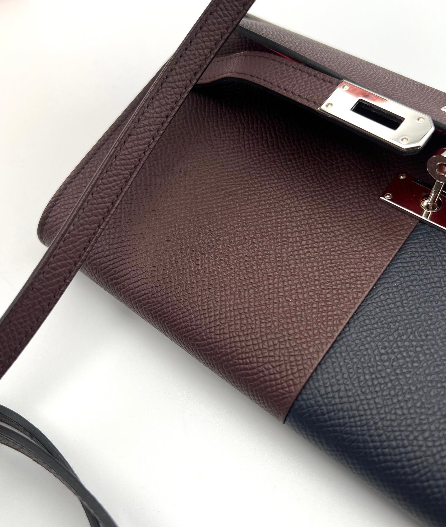 Hermes Kelly To Go Woc in Rouge Serie, Blue Indigo & Rose Texas Epson Leather Stamp B PHW                          (🇵🇭P425,700)