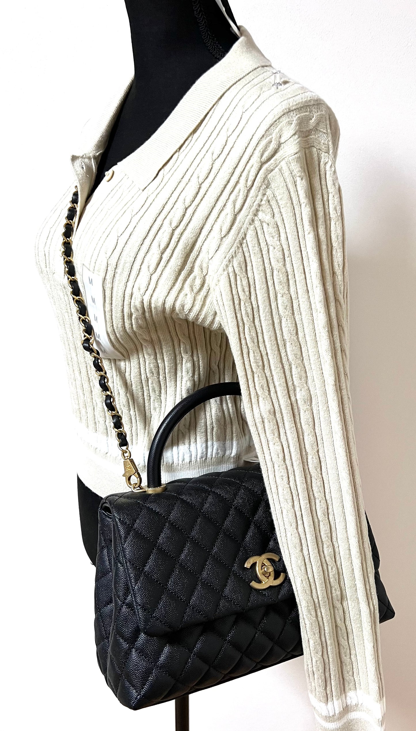 Chanel Top Handle Caviar MM size