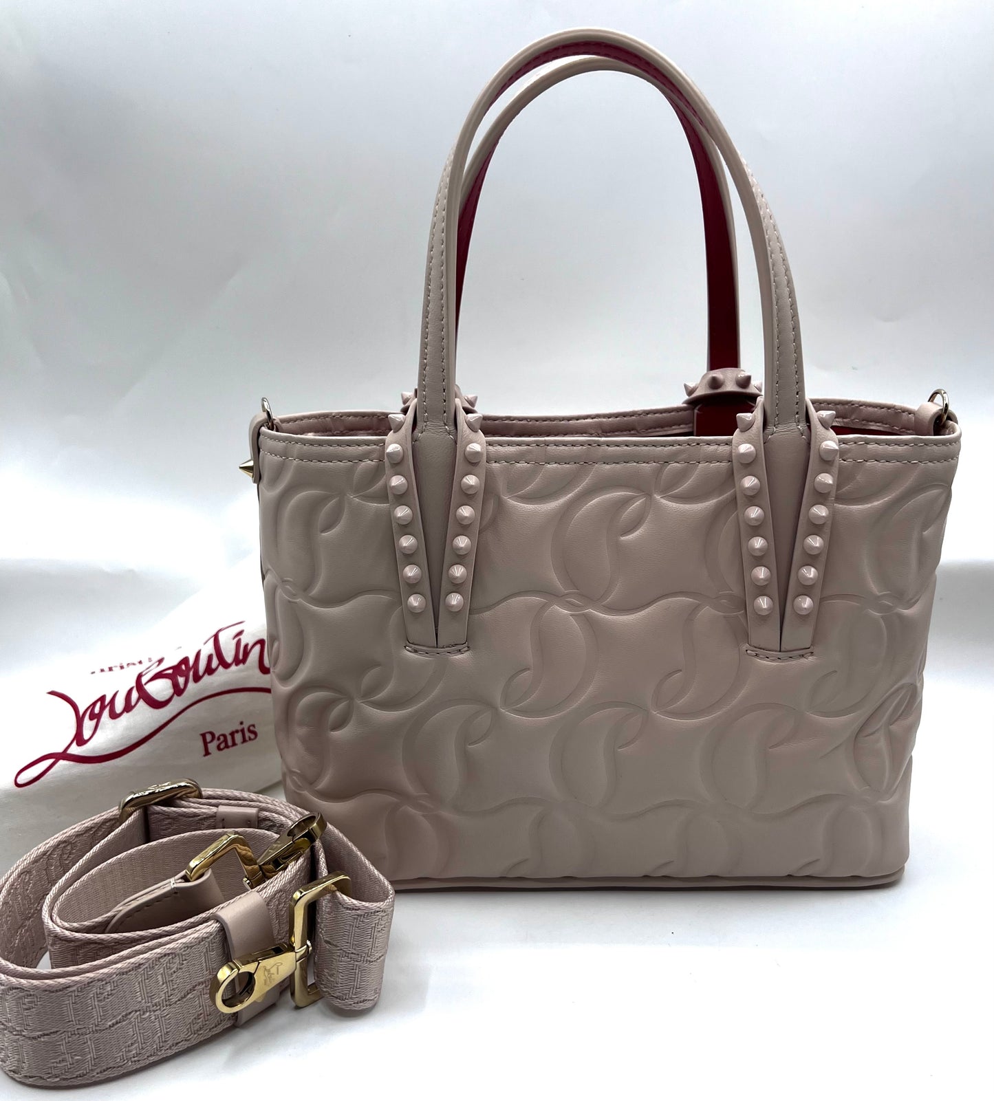 Christian Louboutin Small Cabata Embossed CL Nappa Leather Tote 2 way                 (🇵🇭P67,940)