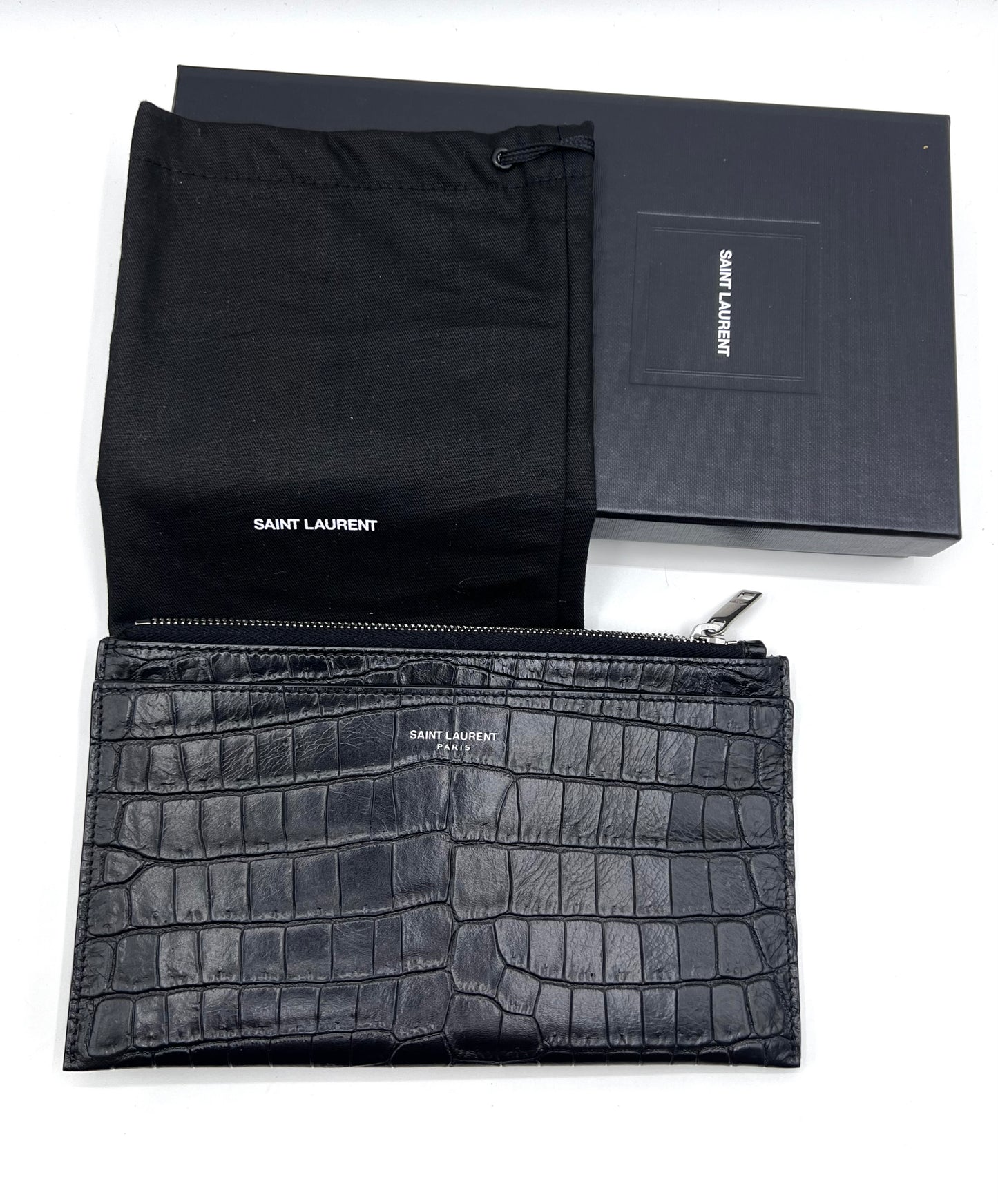 Yves Saint Laurent Crocodile Embossed Mini Clutch Bag     (🇵🇭P23,220)