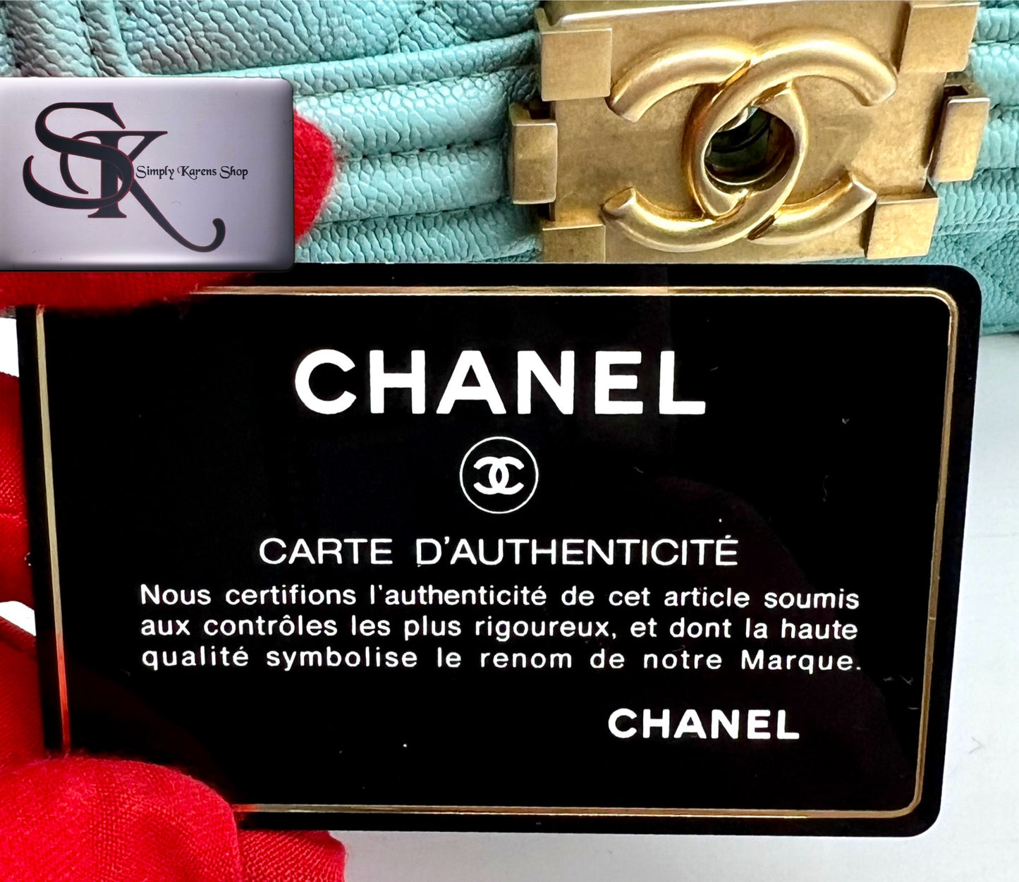 Chanel Leboy Caviar North South flap bag