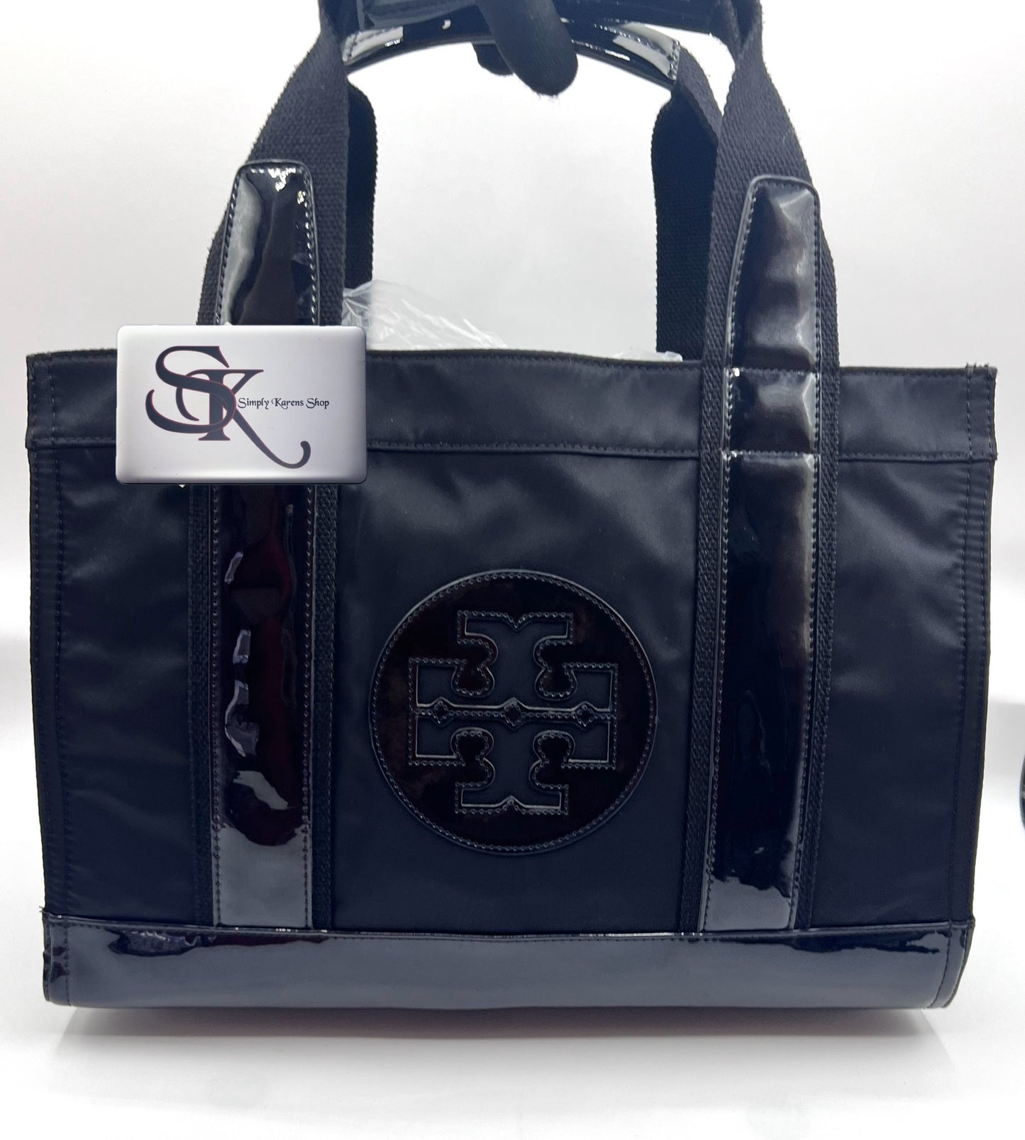 Tory Burch Nylon and Patent tote bag