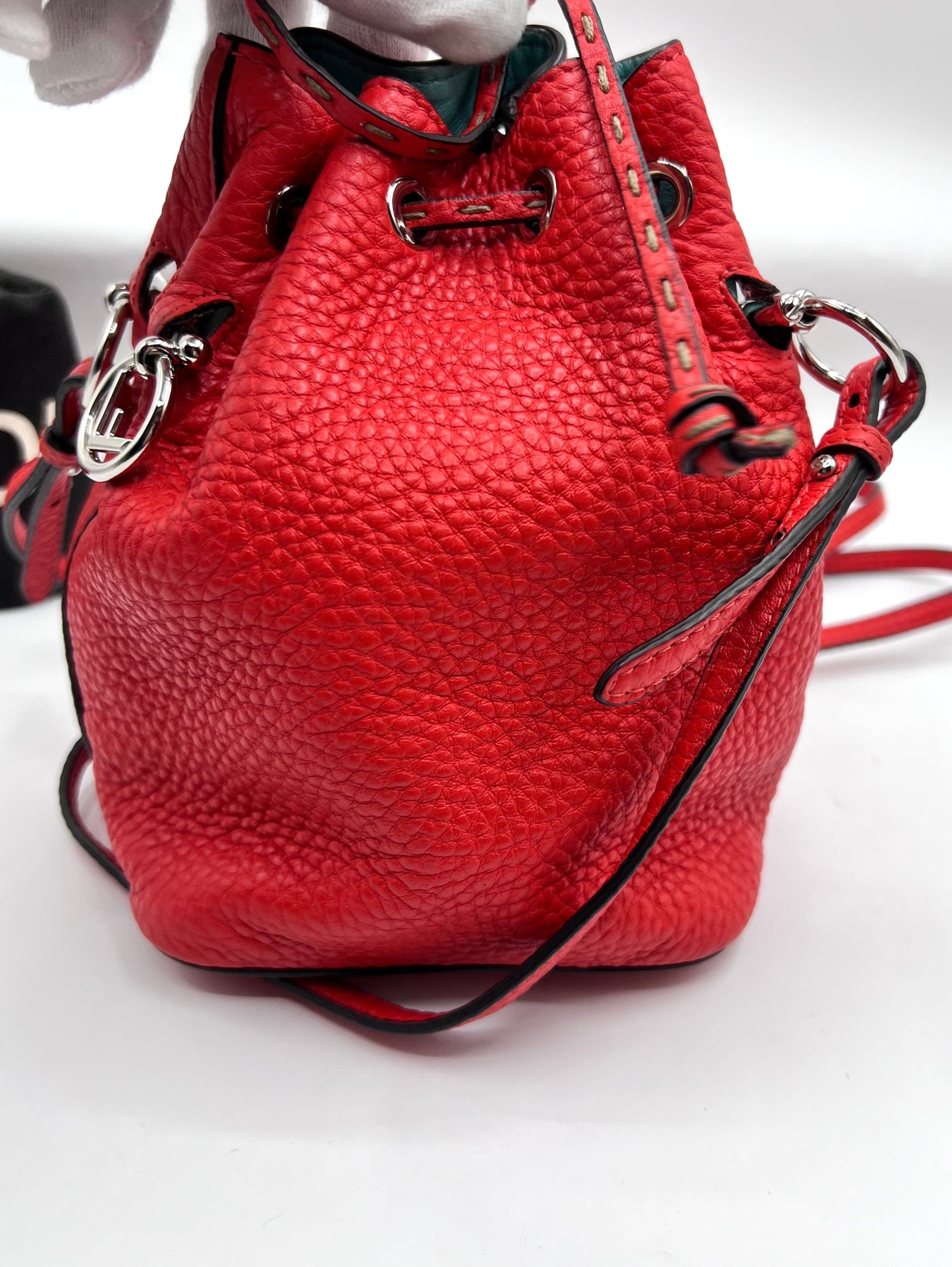 Fendi Mini Mon Tresor Bucket leather 2 way Bag