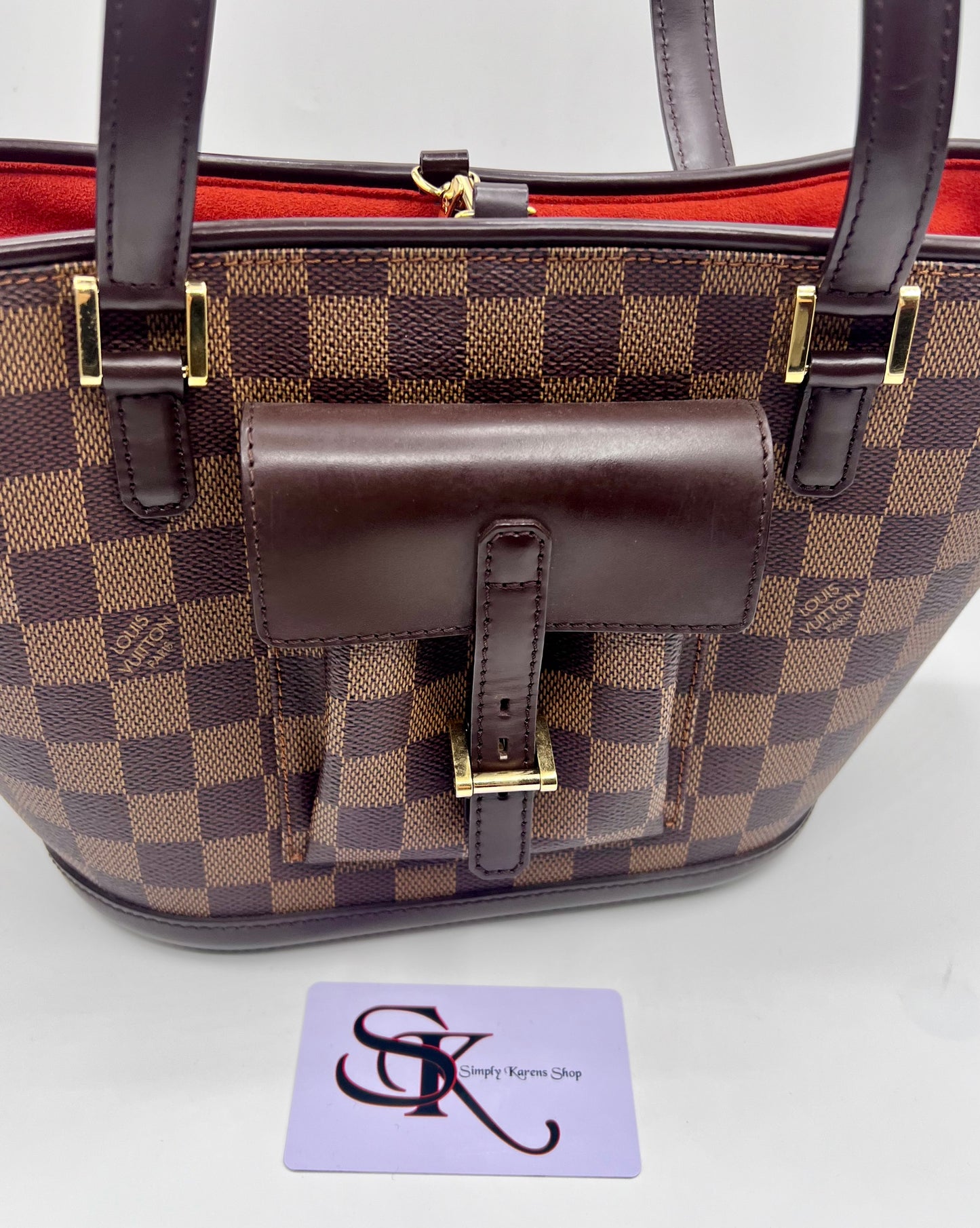 LV DAMIER EBENE MANOSQUE PM SIZE HAND BAG