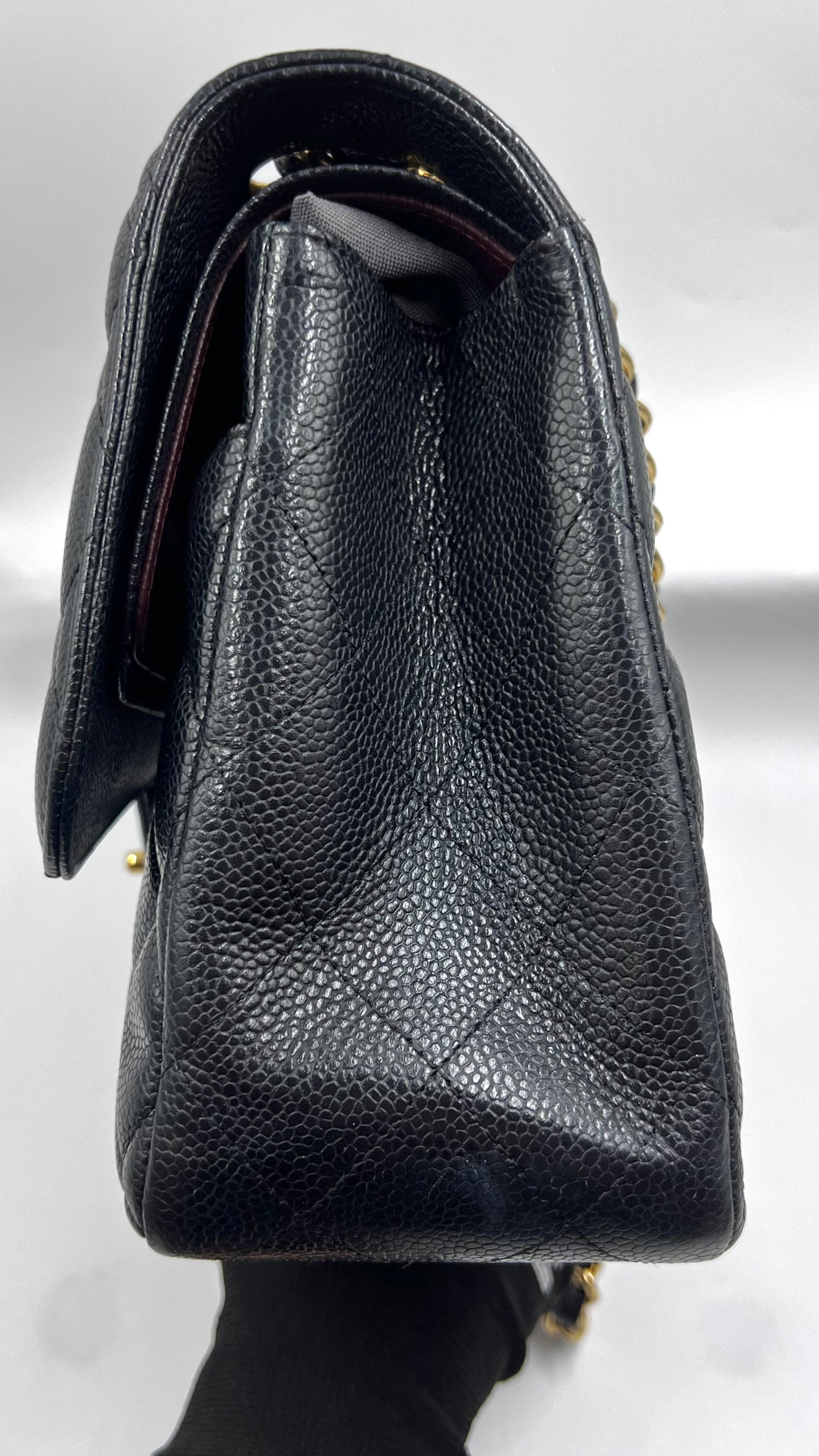 Chanel Classic Black Jumbo Caviar Double Flap GHW S30cm Series 15  (🇵🇭P318,200)