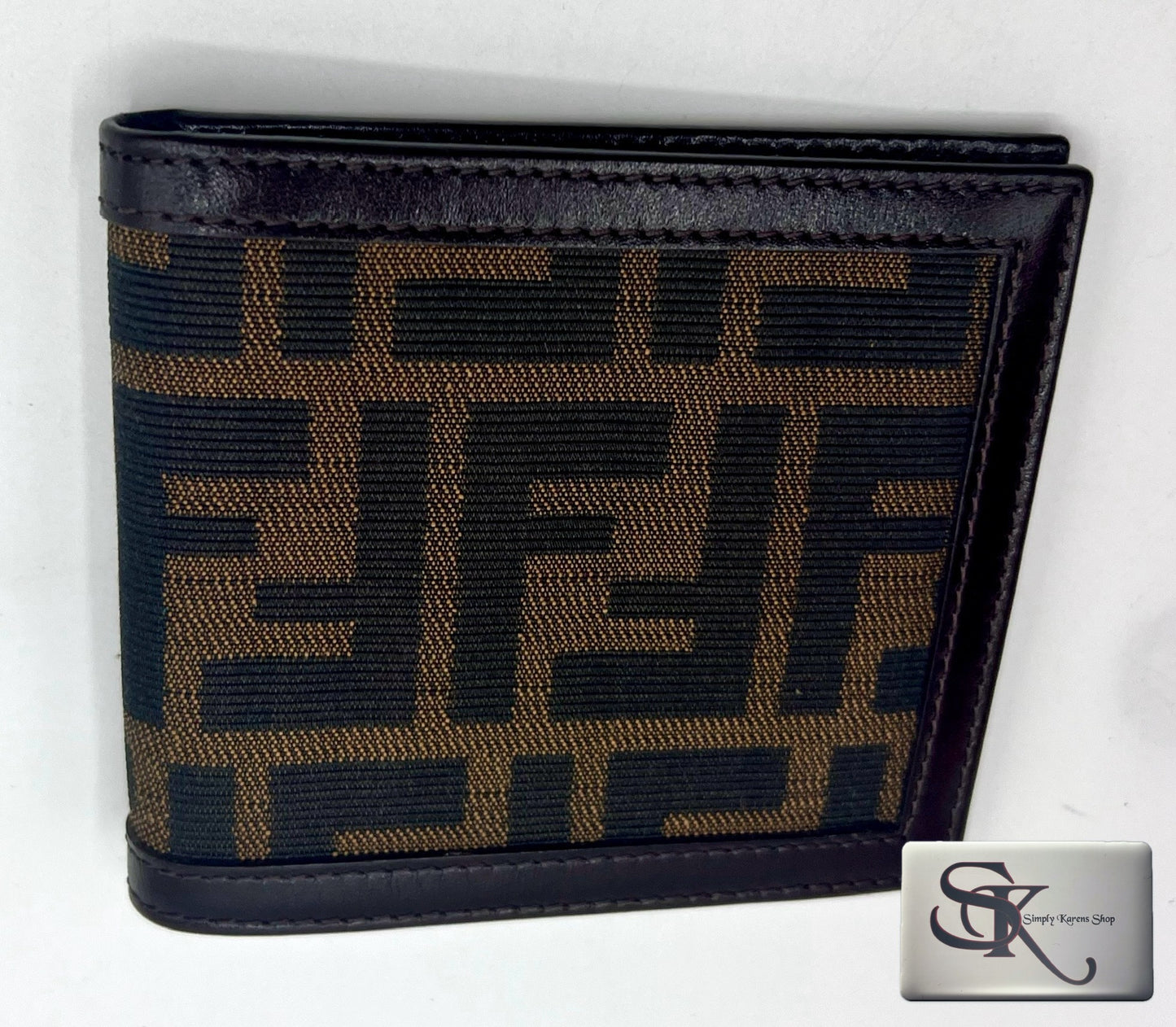 Fendi Zucca Bifold short mens wallet