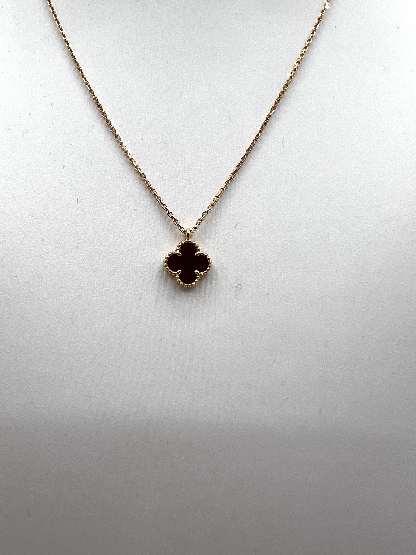 Van Cleef & Arpels Alhambra Onyx Necklace 18K YG 5.1g 38~42cm (🇵🇭P206,400)