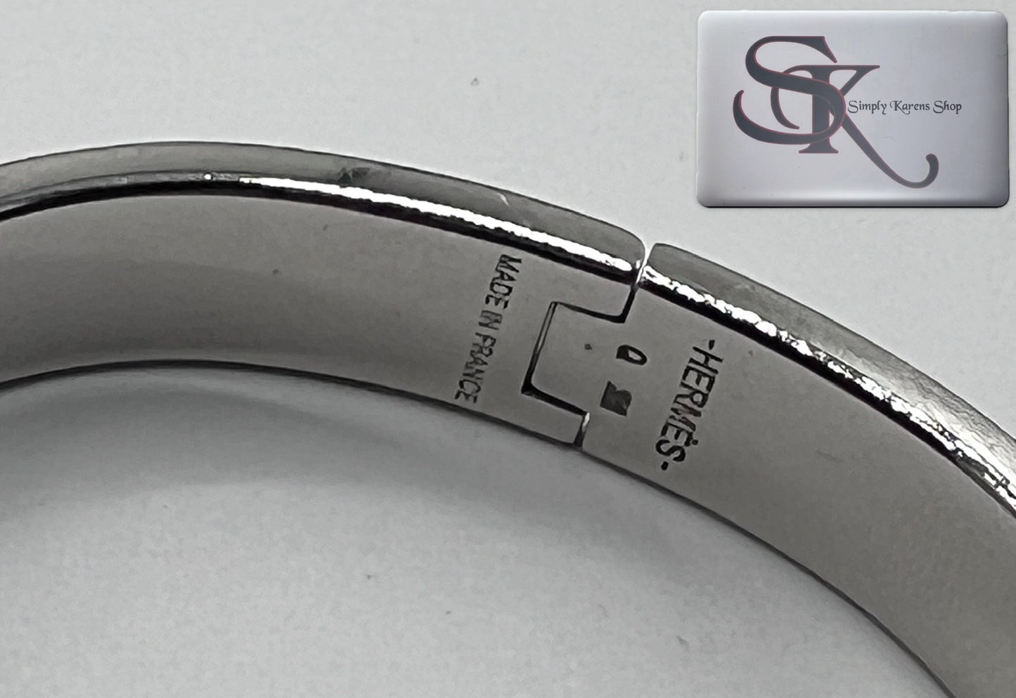 Hermes Clic clac Bangle Orange Enamel Palladium             (🇵🇭P29,240)