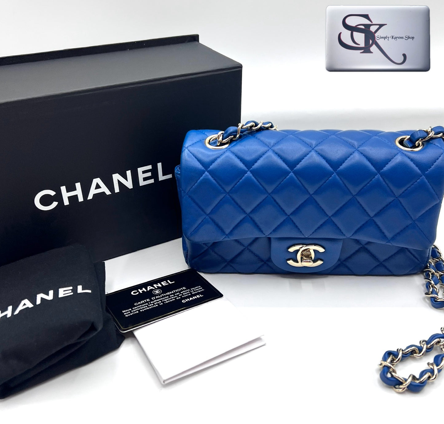 Chanel lambskin mini rectangular