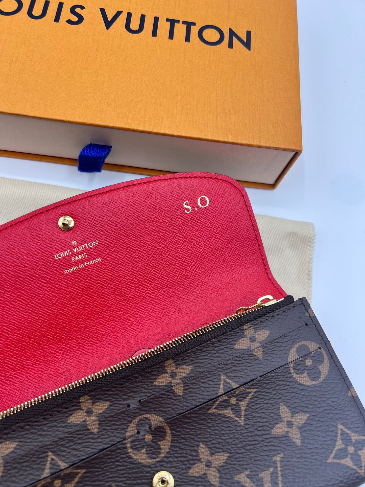 Lv Emillie Monogram Bloom Flower long wallet