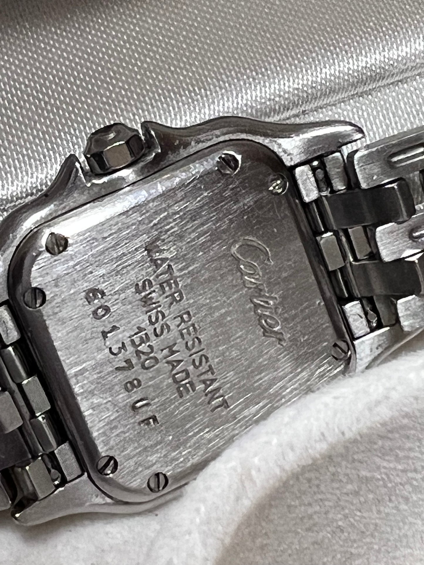 Cartier Panthere SM SS watch w/ after Diamond Qz Size 13.5cm
