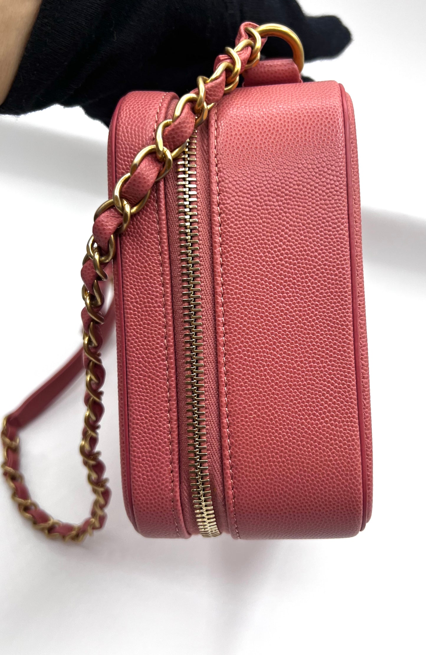 Chanel Caviar Vanity 21cm Rose Gold GHW Series 28        (🇵🇭P180,600)