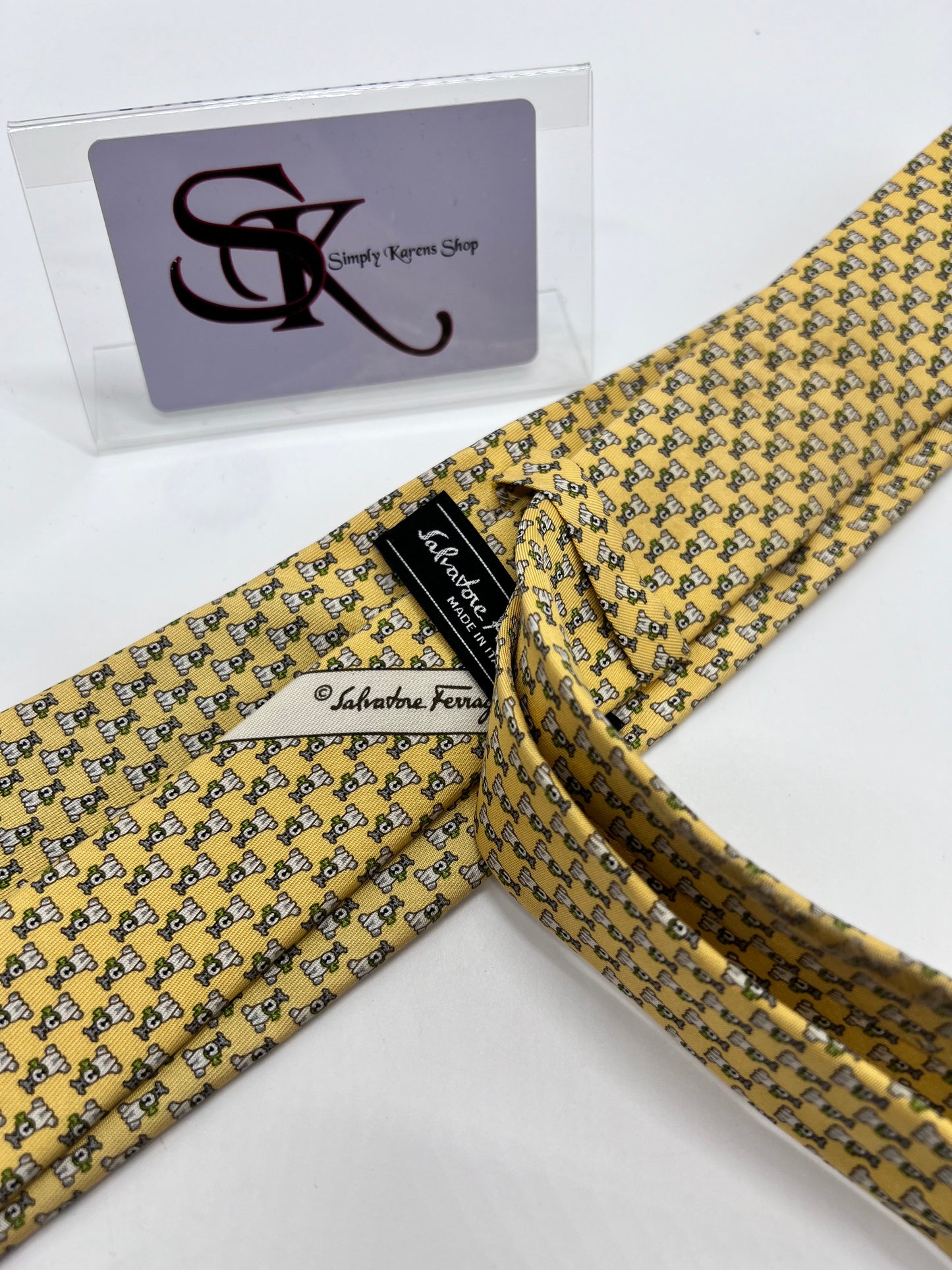 Salvatore Ferragamo Yellow necktie