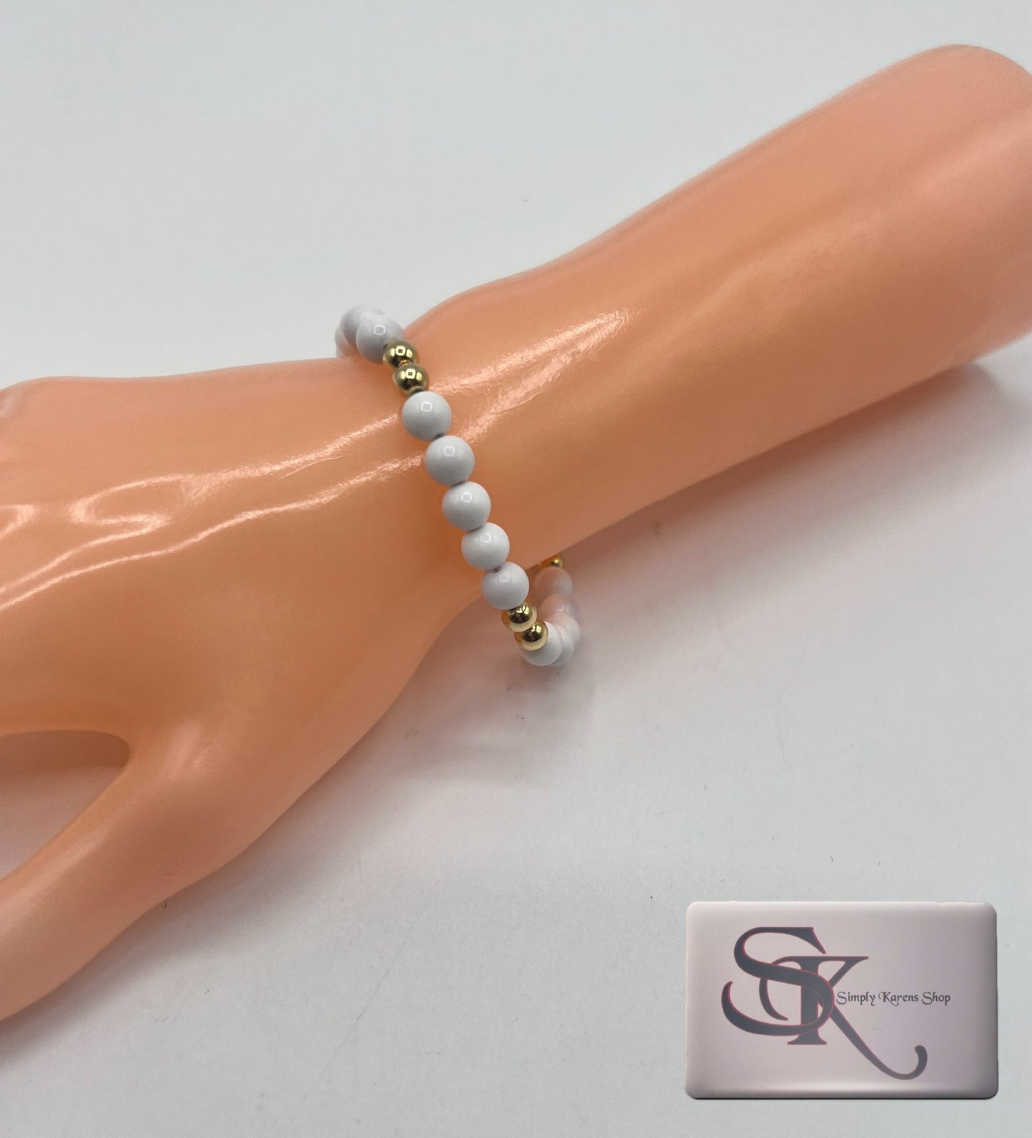 K18 Conbi White Onyx Braclet 18cm    (🇵🇭P11,180)